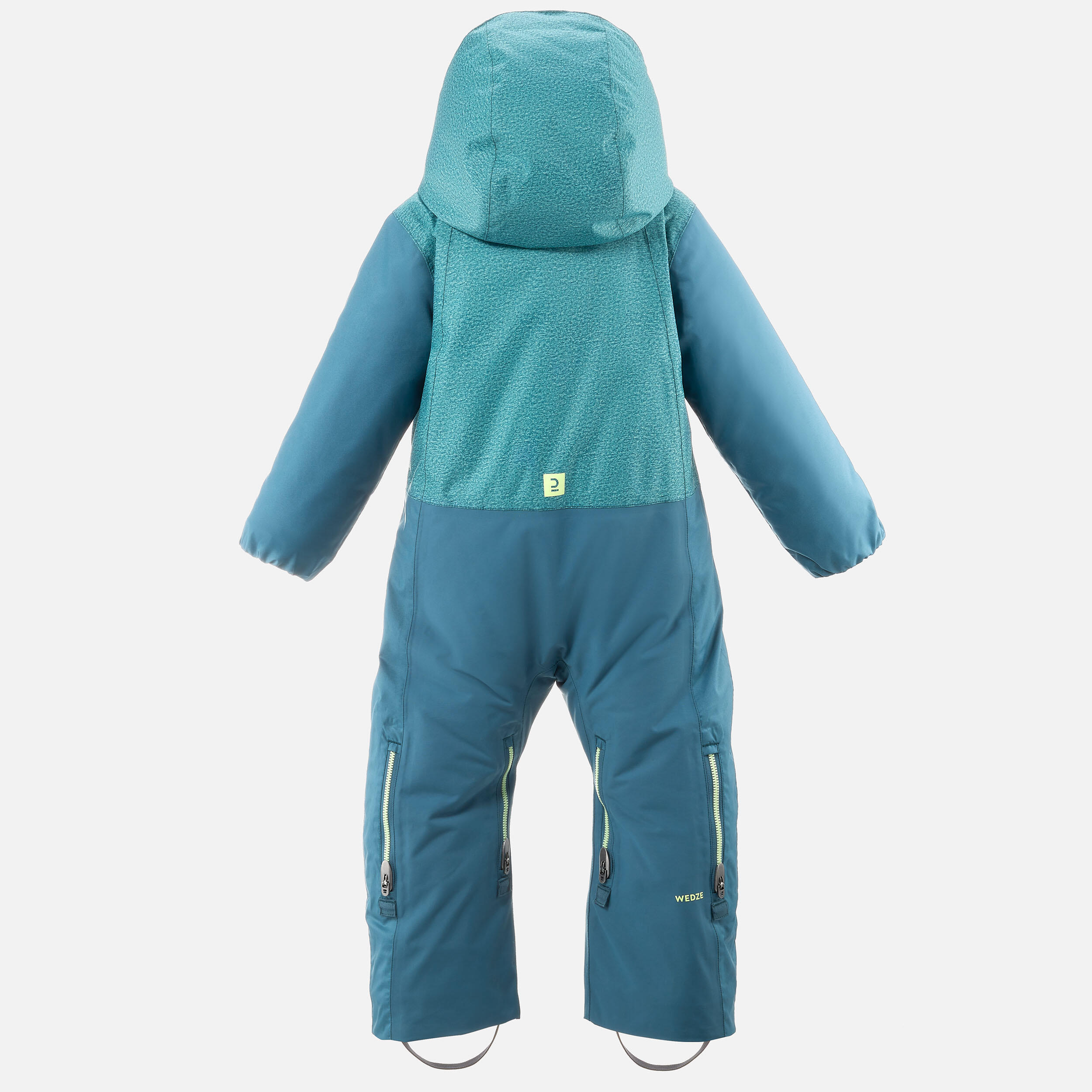 WARM AND WATERPROOF BABY SKI SUIT 900 WARM PNF LUGIKLIP - TURQUOISE 3/9