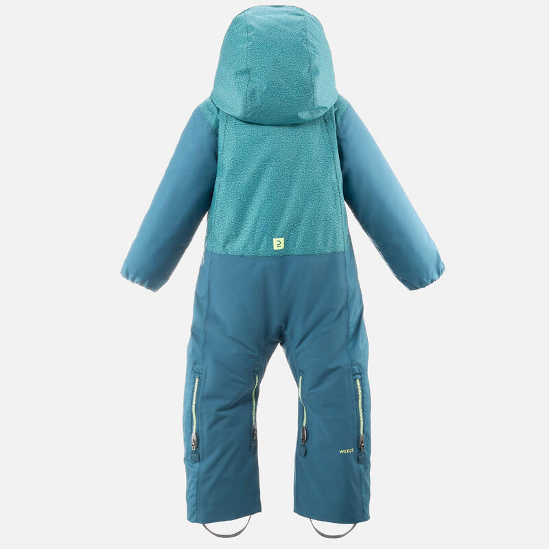 Combinaison ski bébé chaude et imperméable 900 warm pnf - turquoise