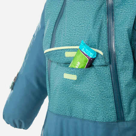 WARM AND WATERPROOF BABY SKI SUIT 900 WARM PNF LUGIKLIP - TURQUOISE