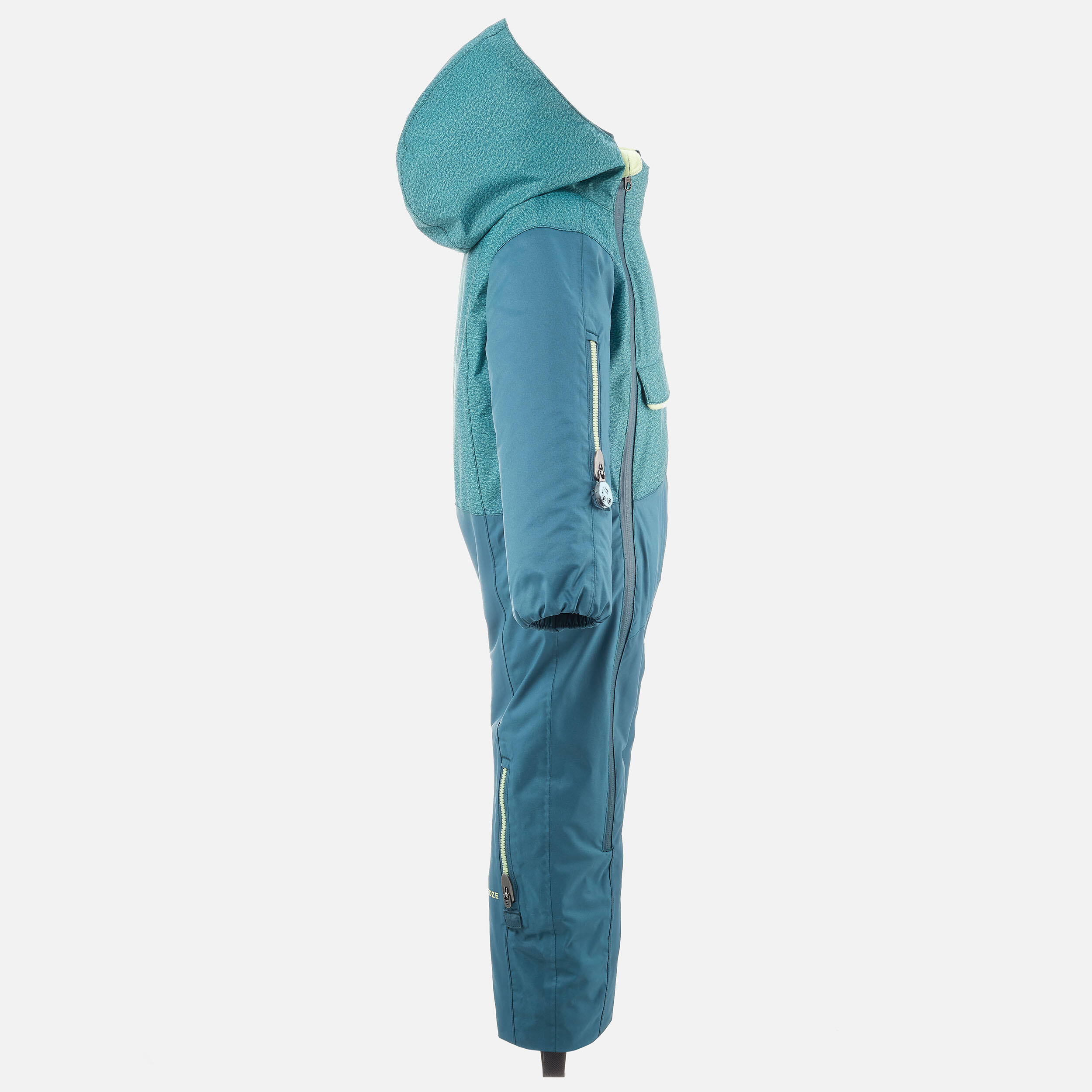 Warm and waterproof 900 warm pnf baby ski suit - turquoise