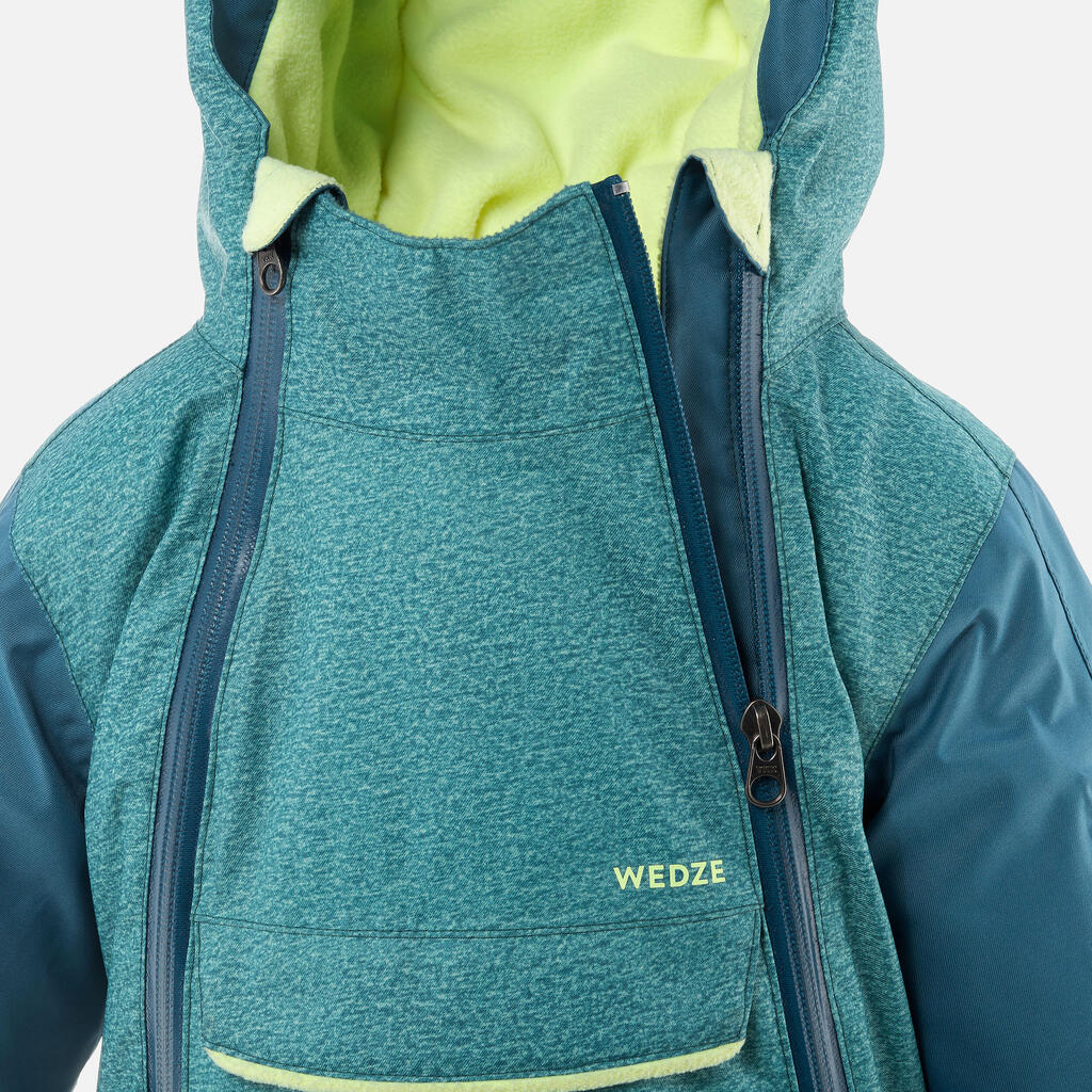 Warm, Waterproof Baby Ski Suit 900 Warm PNF - Turquoise