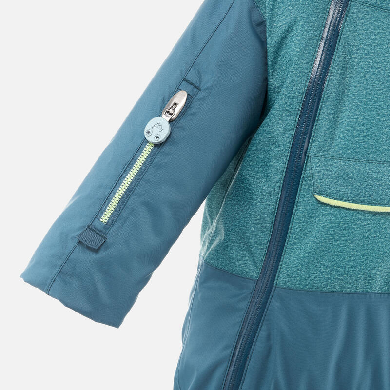 COMBINAISON SKI BÉBÉ CHAUDE ET IMPERMÉABLE 900 WARM PNF LUGIKLIP - TURQUOISE