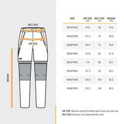 Γυναικείο παντελόνι 2-σε-1 με φερμουάρ για ορεινό Trekking MT100 - Γκρι