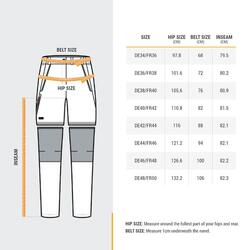 Pantalon modulable 2 en 1 de trek montagne - MT100 Gris femme