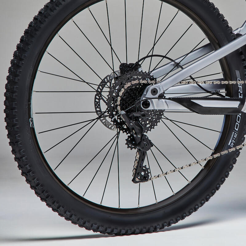 Elektrische full suspension mountainbike E-EXPL 500 S metallic grijs 29″