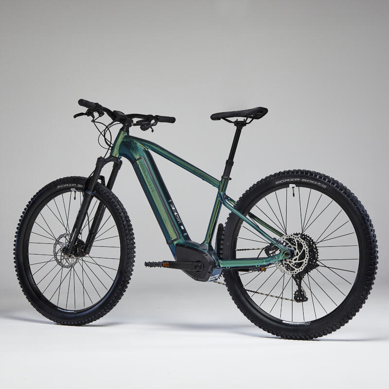 Bicicleta eléctrica de montaña 29" Rockrider E-EXPL 700 Verde Botella