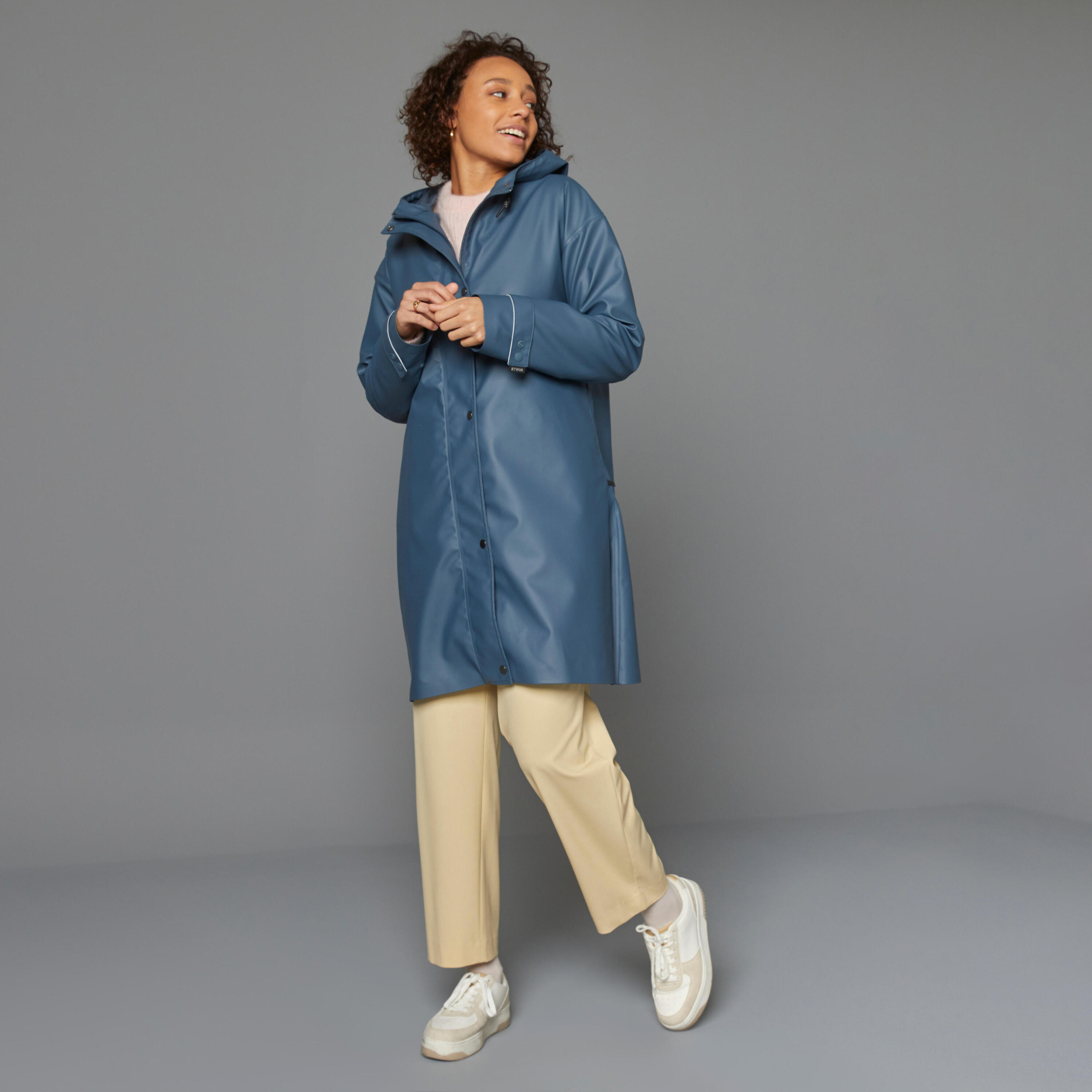 Unisex Waterproof City Cycling Parka - Blue 24/32