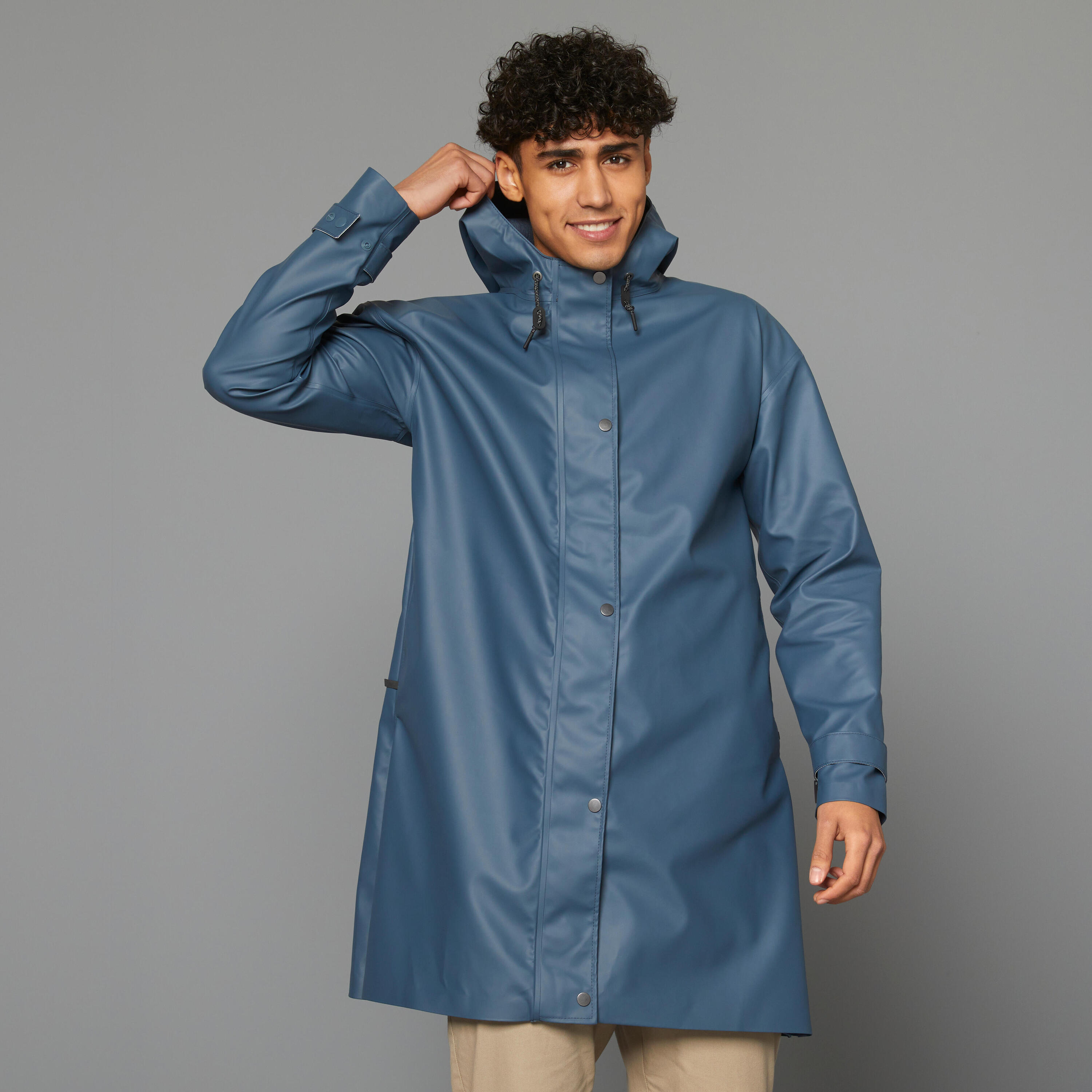 Unisex Waterproof City Cycling Parka - Blue 25/32