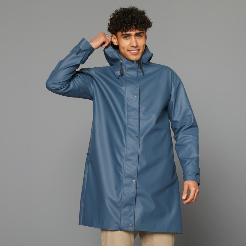 PARKA IMPERMEABLE VELO VILLE UNISEXE - BLEU