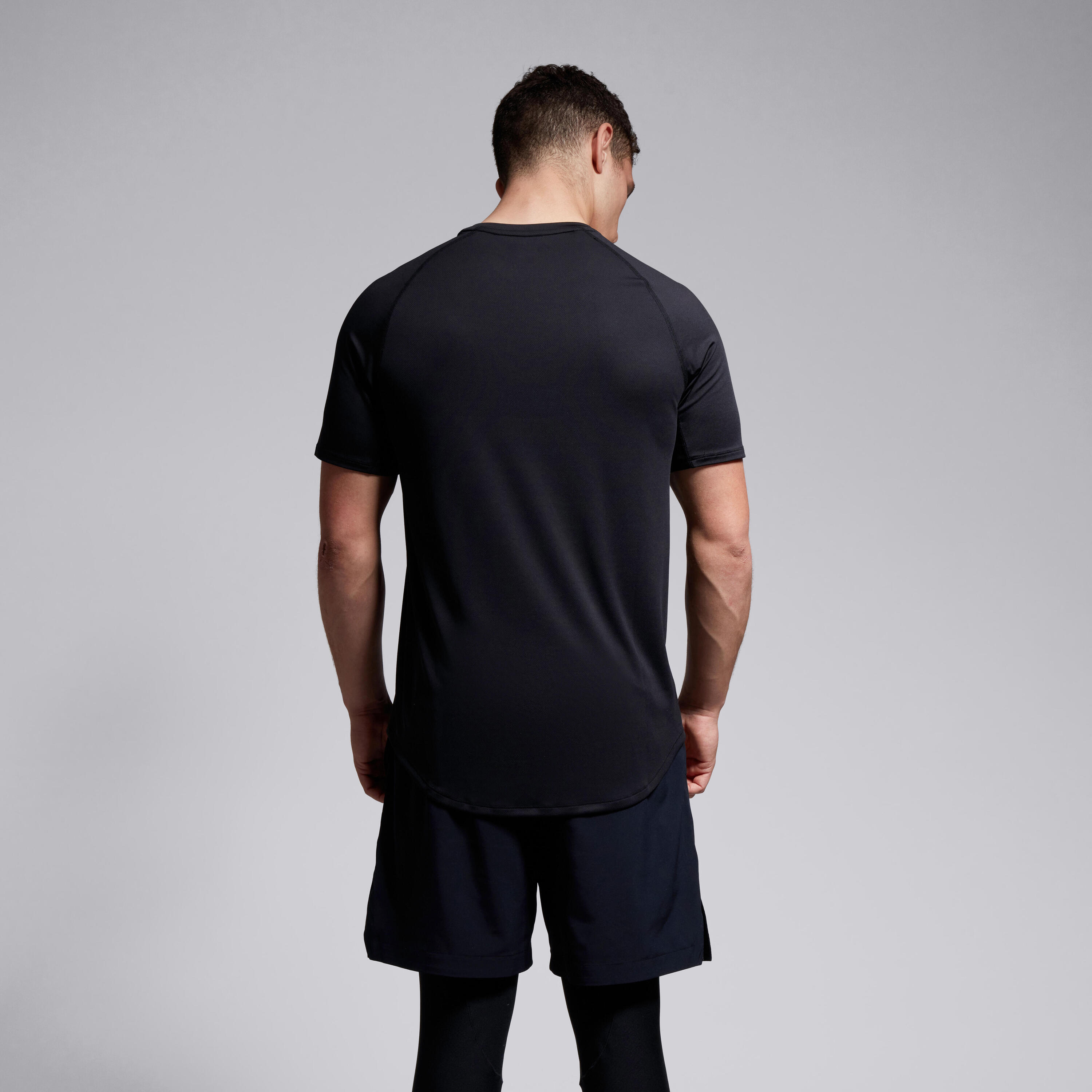 Maillot Manches Courtes de Rugby Adulte - CCC SMALL LOGO SUPER LIGHT TEE Noir 7/7
