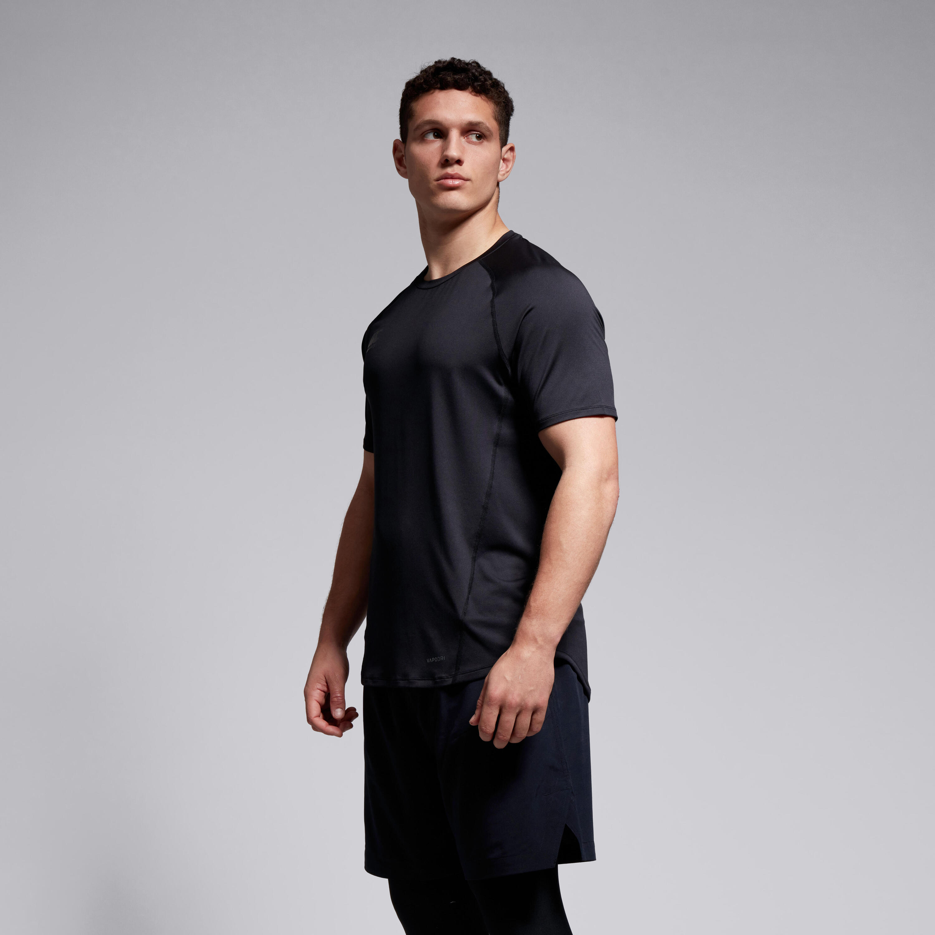 Maillot Manches Courtes de Rugby Adulte - CCC SMALL LOGO SUPER LIGHT TEE Noir 6/7