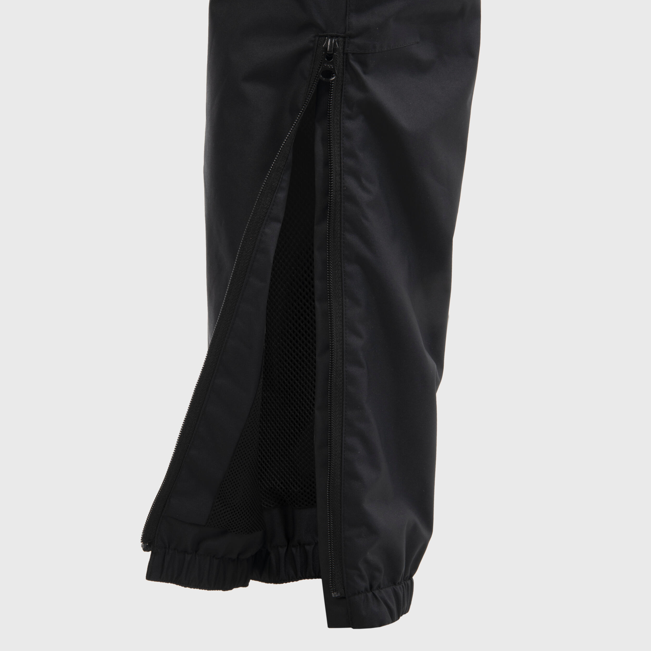 Children's waterproof rugby rain pants - R500 black