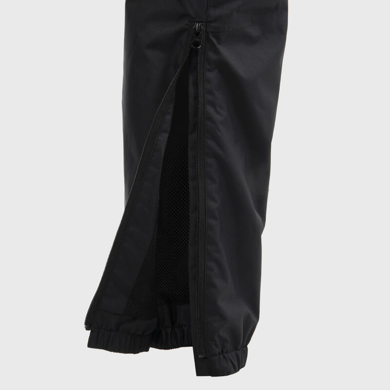 Pantalón impermeable de Rugby Niños R500 negro