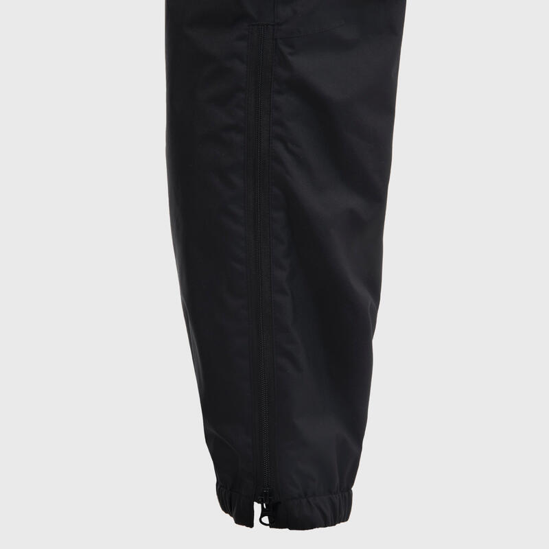 Pantalón impermeable de Rugby Niños R500 negro