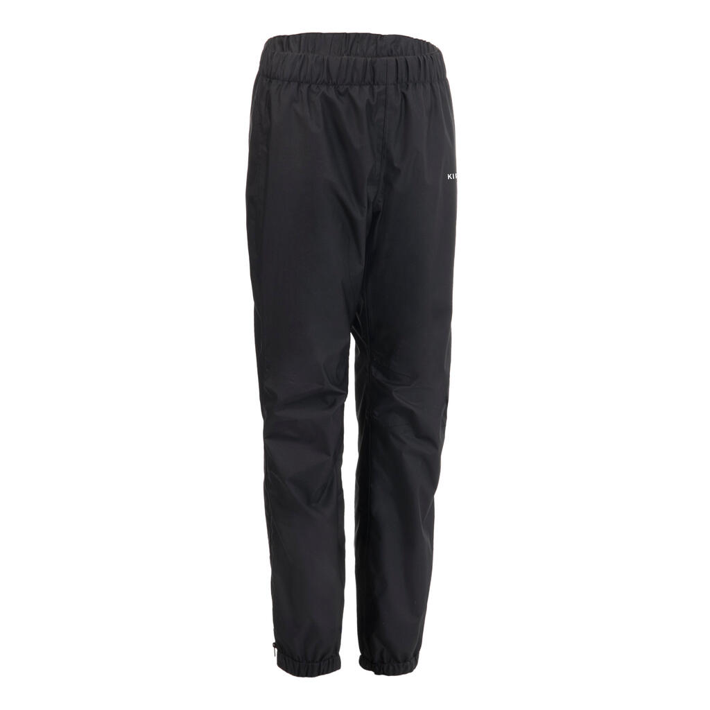 Kids' Rugby Waterproof Bottoms R500 - Black