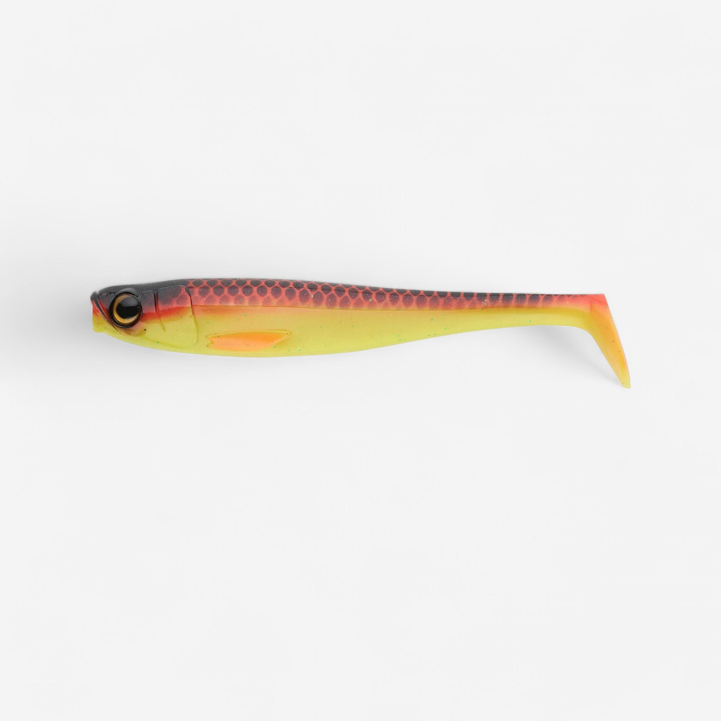 Caperlan - Leurre Souple Brochet Shad Rogen 250 Orange X1 - Leurre Souple - Peche - Jaune-orange - Taille Unique - Decathlon