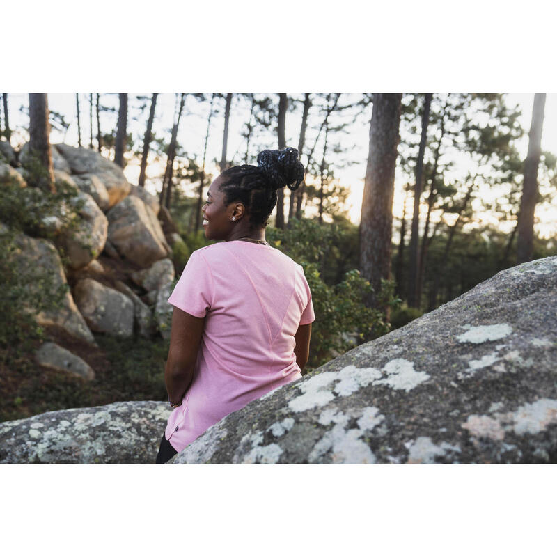 T-shirt montagna donna PRE-MAMAN e ALLATTAMENTO rosa