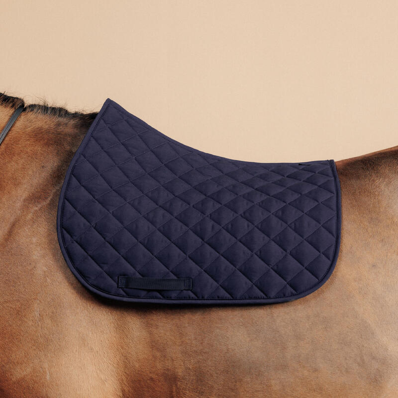 Mantilla Silla Equitación Caballo 100 Azul Marino