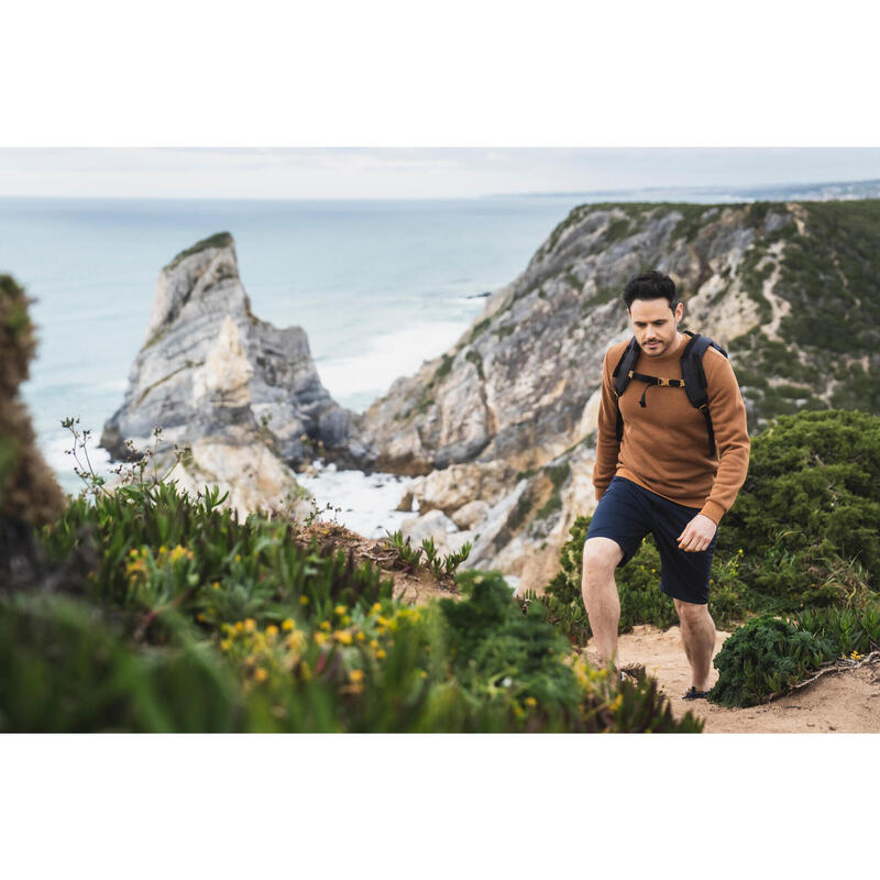 Pantalon scurt Drumeţie în natură NH100 Albastru Bărbaţi