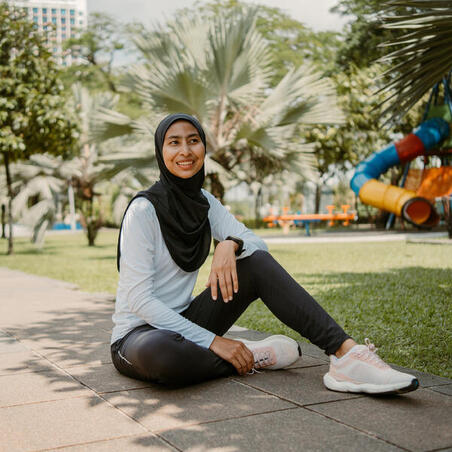 Hijab running Femme - KIPRUN V2 Noir