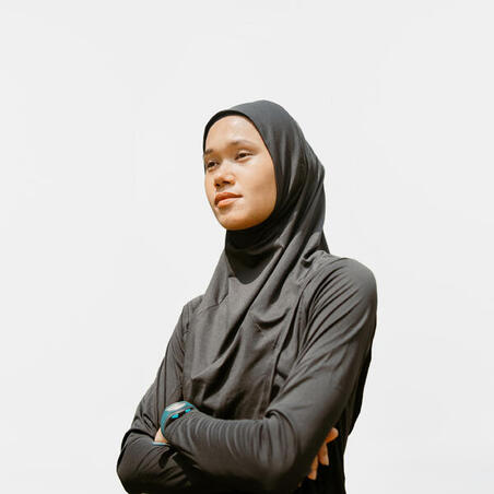Hijab running Femme - KIPRUN V2 Noir