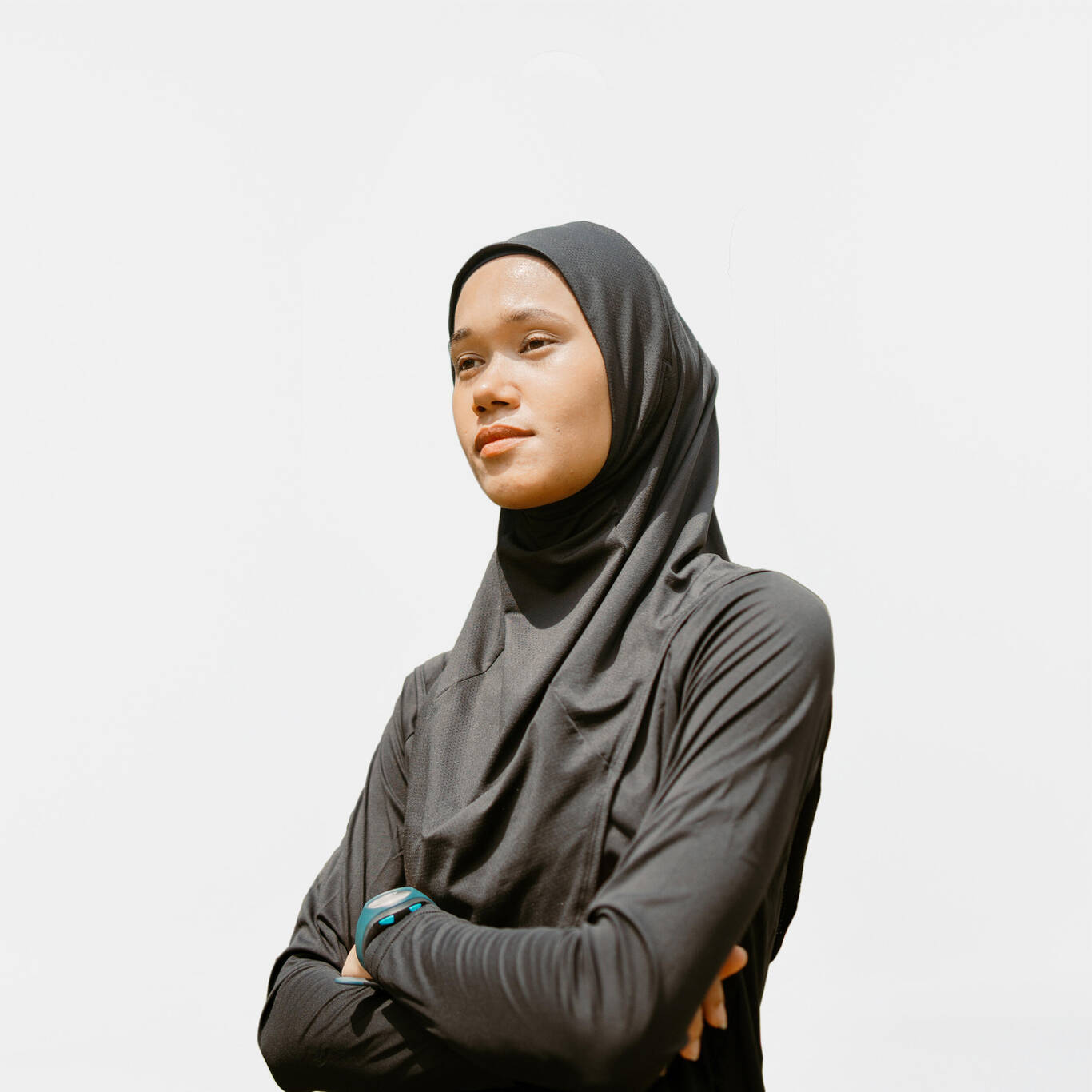 Hijab Lari & Olahraga V2 - Hitam