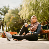 Hijab running Femme - KIPRUN Violet