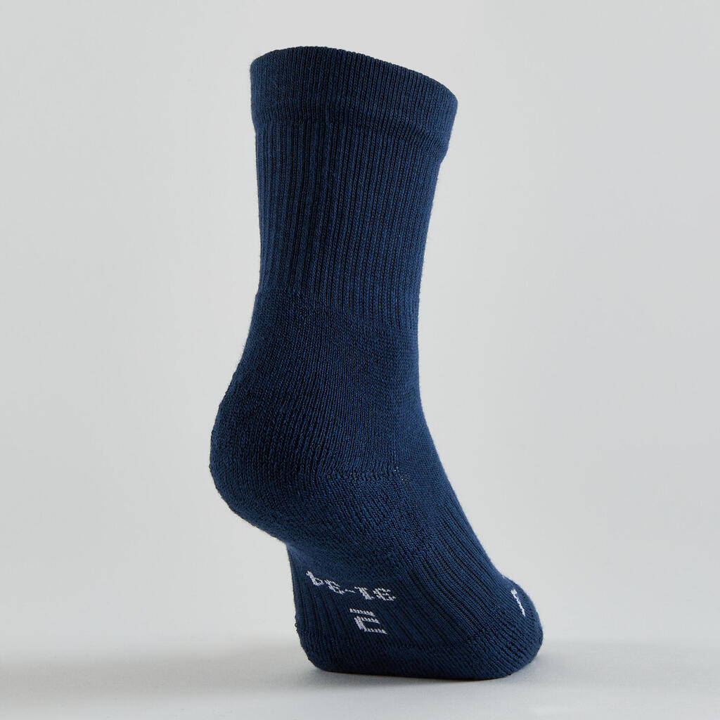 Vaikiškos ilgos teniso kojinės „RS 300“, 4 poros, mėlynos, baltos, mėlynos