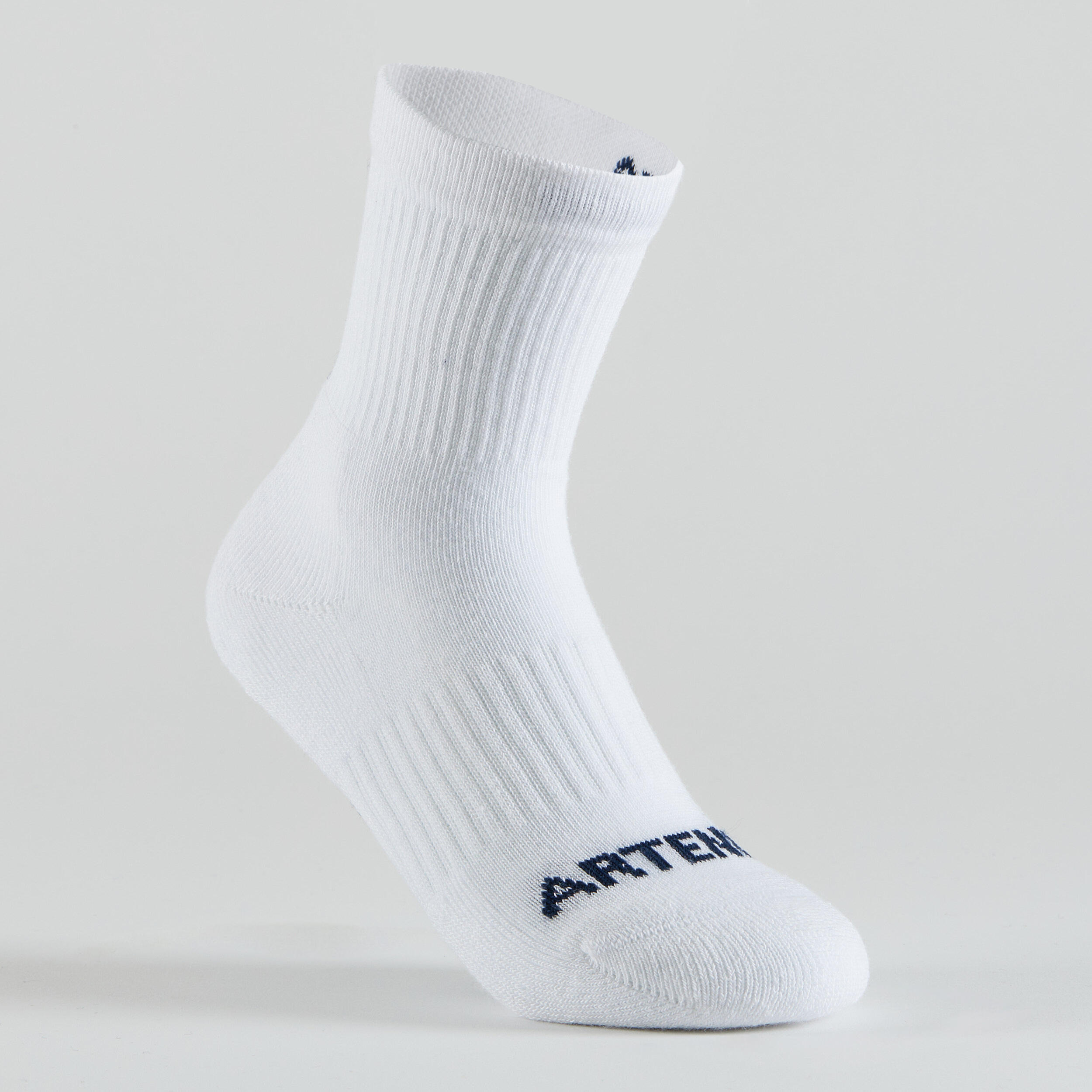 CHAUSSETTES DE TENNIS HAUTES ENFANT ARTENGO RS 300 BLEU VERT LOT DE 4 ARTENGO Decathlon