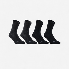 CHAUSSETTES DE SPORT HAUTES RS 300 GRIS NOIR EN LOT DE 4.