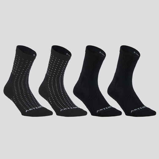 
      Čarape za sportove s reketom RS 300 visoke za odrasle crne 4 para
  