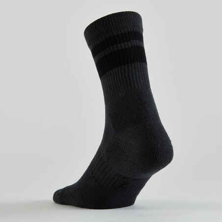 High-Cut Tennis Socks 4-Pack RS 300 - Grey/Black Print