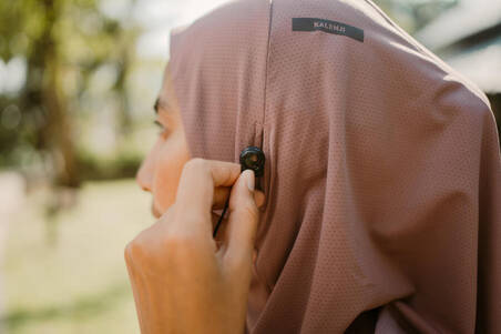 Sports Running Hijab With Opening for Earphones V2 - Purple
