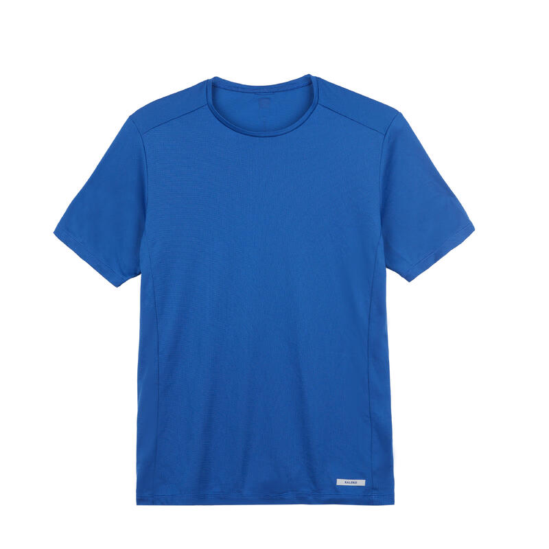 Laufshirt kurzarm Herren atmungsaktiv - KIPRUN 100 Dry blau 