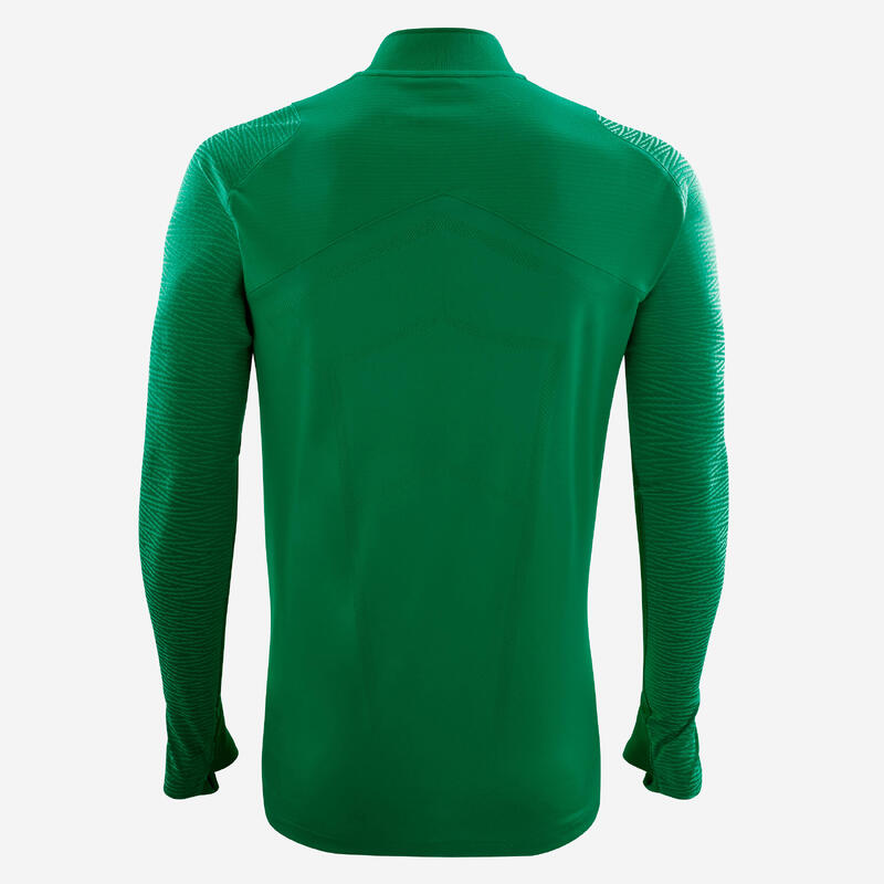 Bluză termică Fotbal CLR cu fermoar scurt Club Verde Adulţi