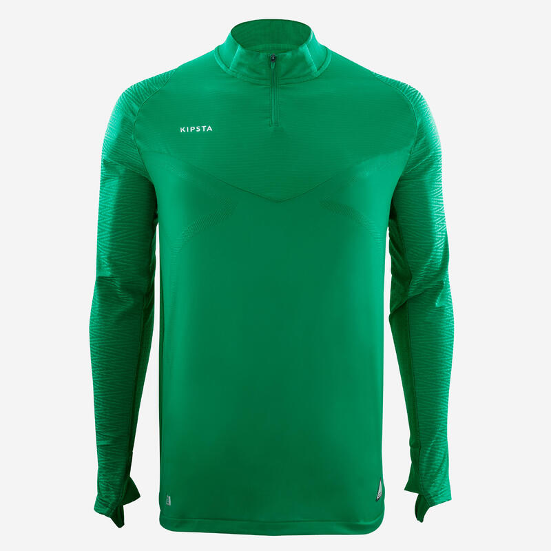Bluză termică Fotbal CLR cu fermoar scurt Club Verde Adulţi