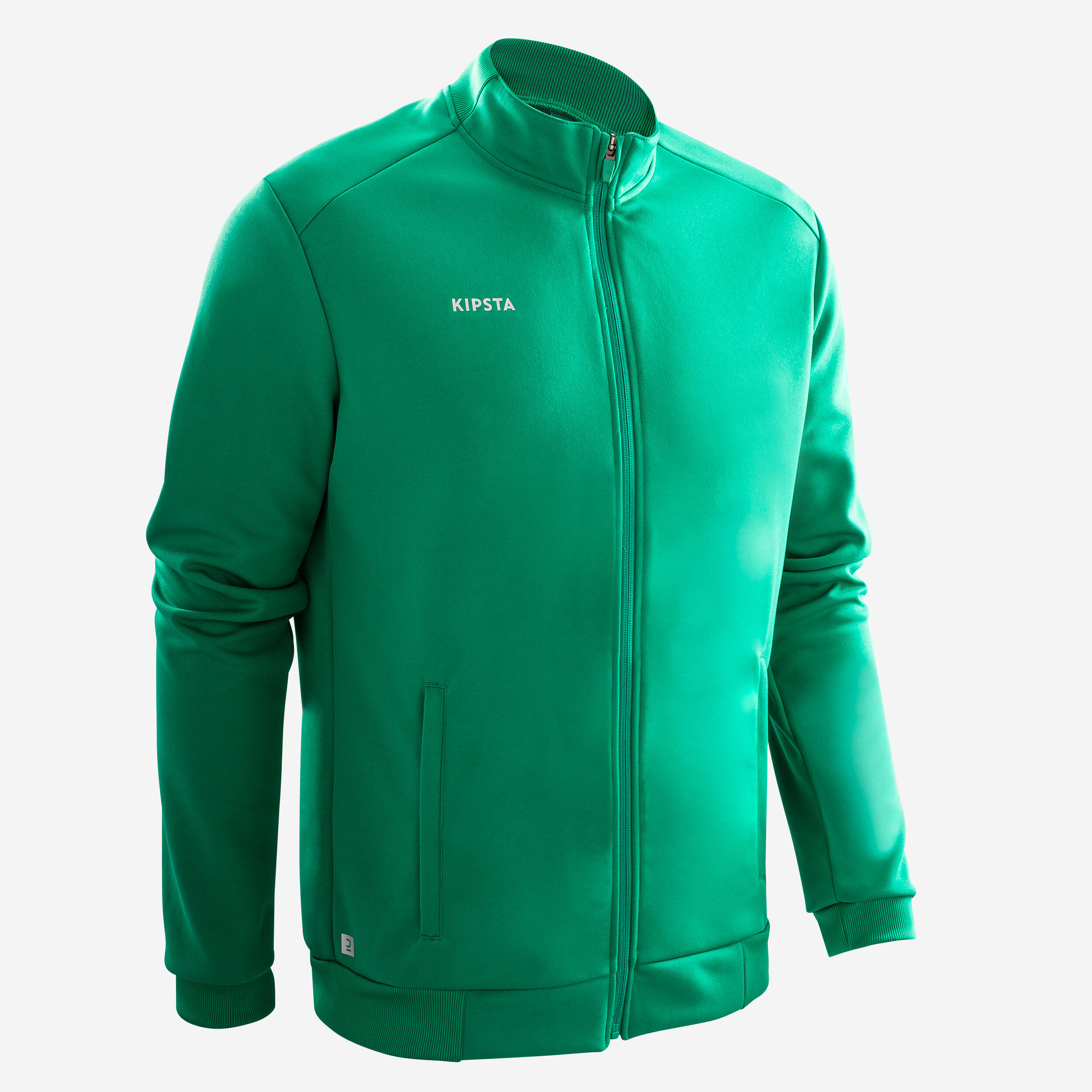 veste de football d'entrainement essential verte - kipsta