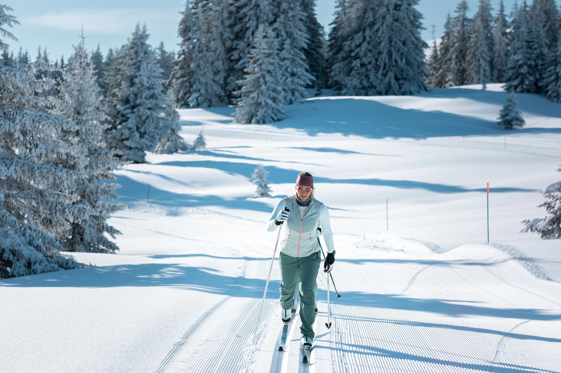 femme en ski de fond