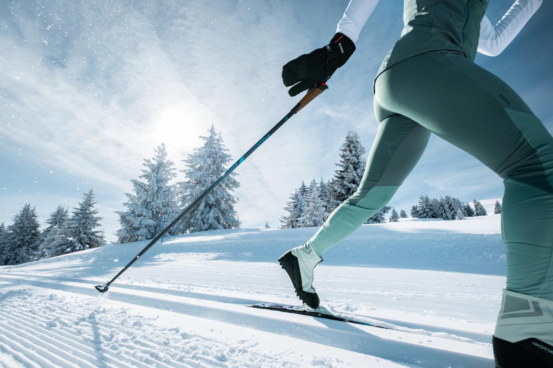 man skiing