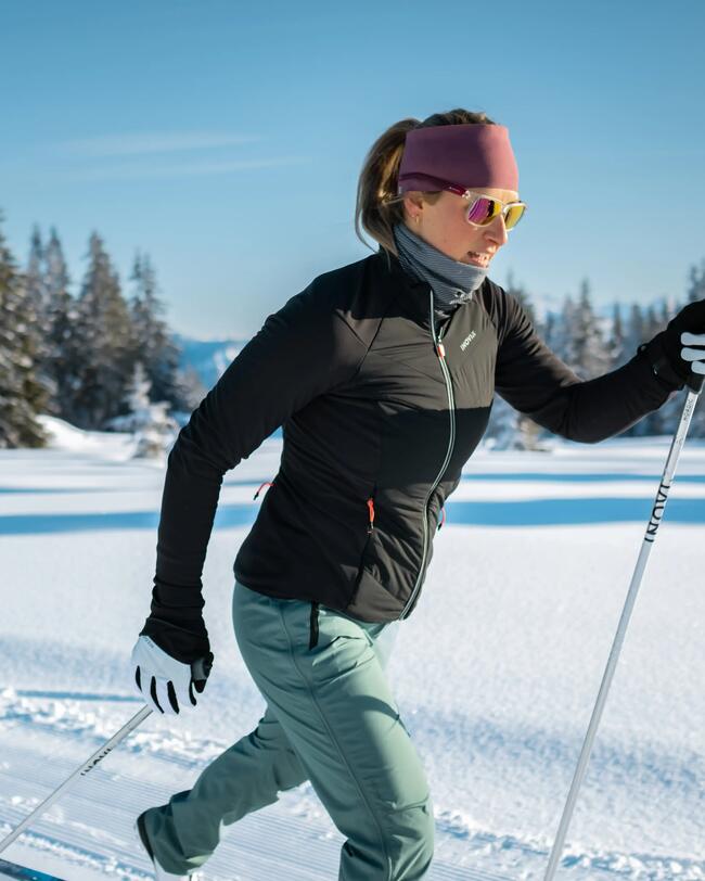 WOMEN'S Cross-Country Skiing Jacket - XC S Jacket 550 - Black