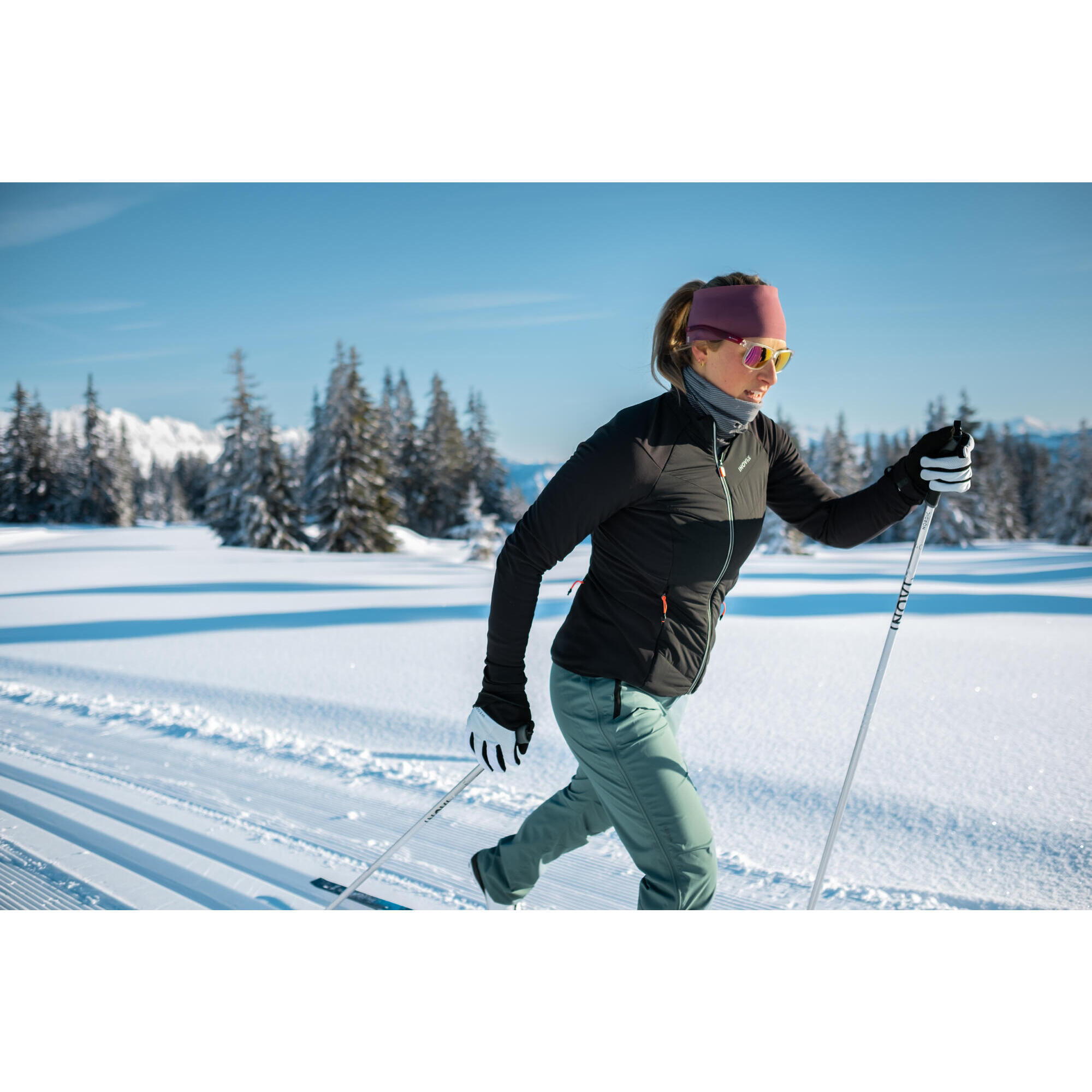 Black cross-country ski jacket - XC S jacket 550 - WOMEN