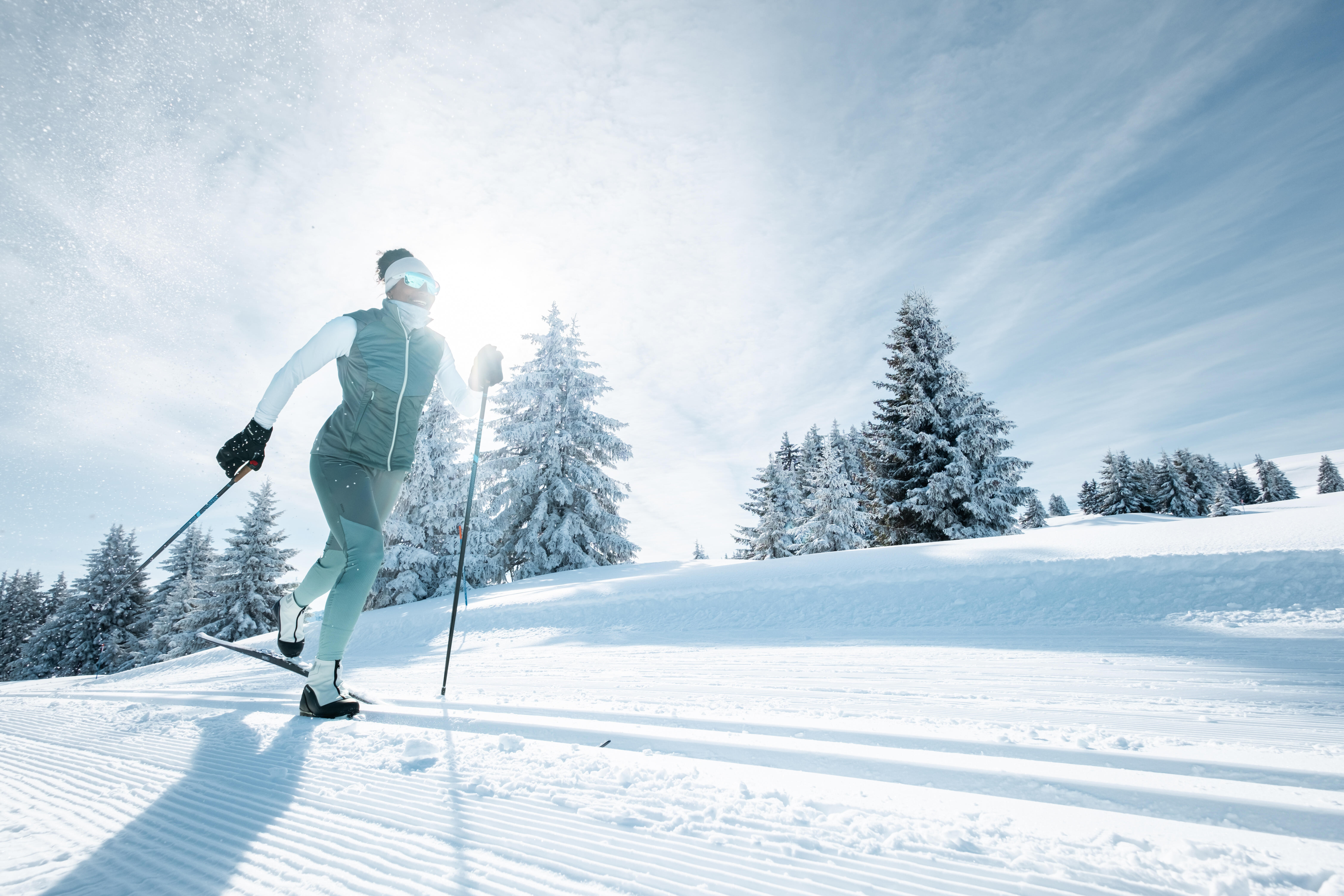 Cross-Country Skis with Skins & Bindings - 550 - INOVIK