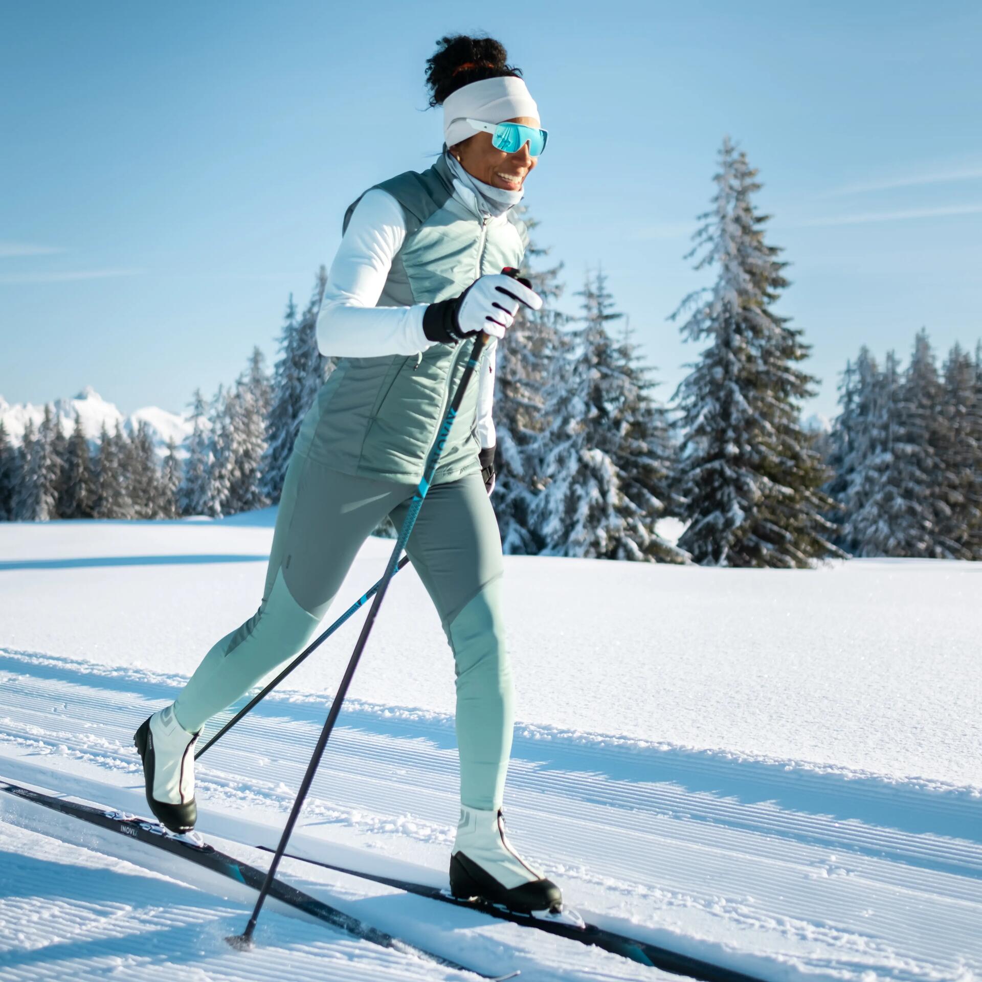 Ski de fond classique skieur débutant