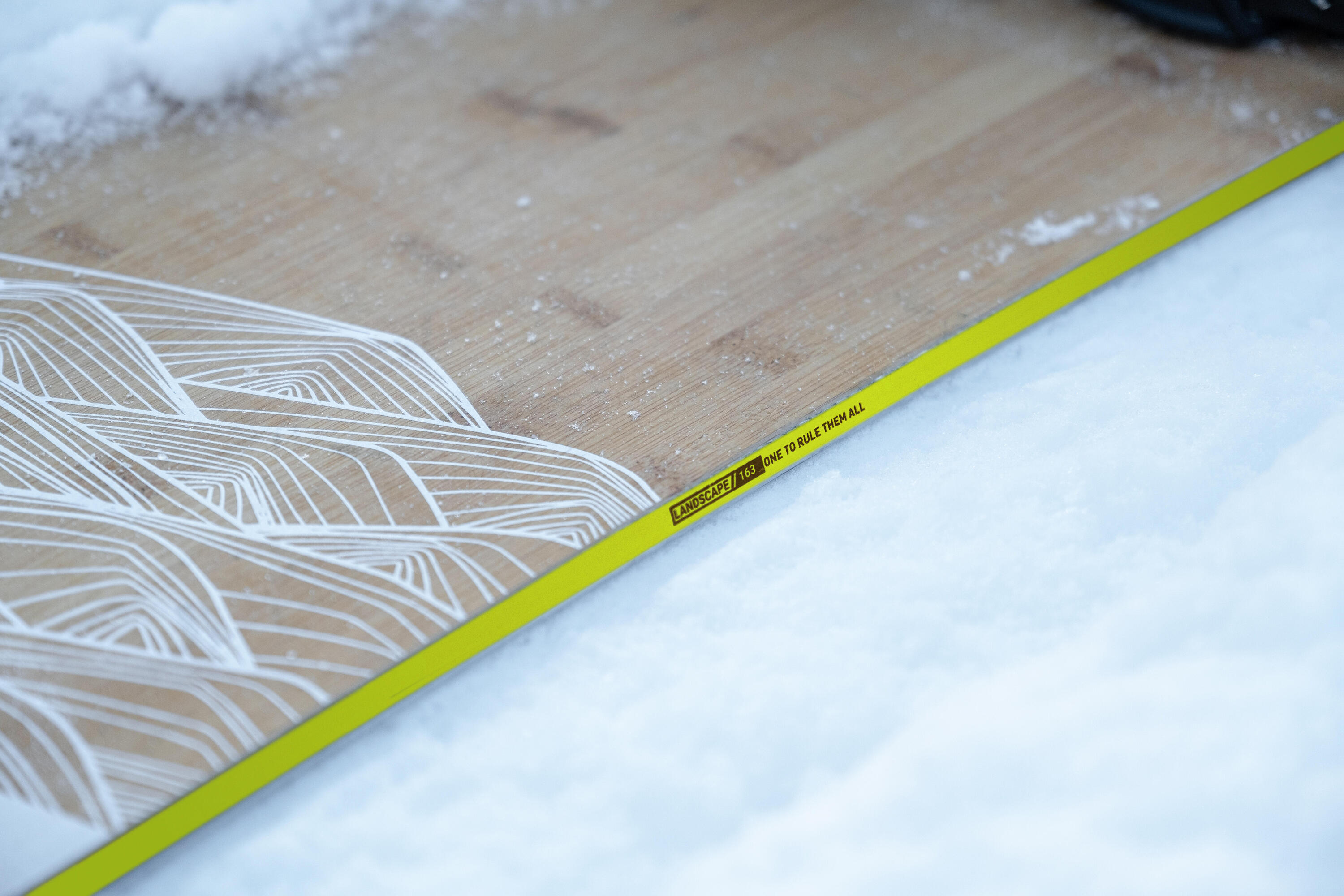 Planche de snowboard allmountain / poudreuse homme et femme - landscape bois 12/18