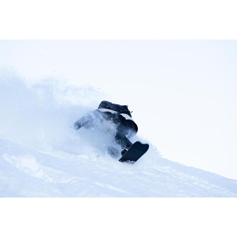 Chaqueta de snowboard resistente e impermeable hombre, SNB 900 UP beige y negro 