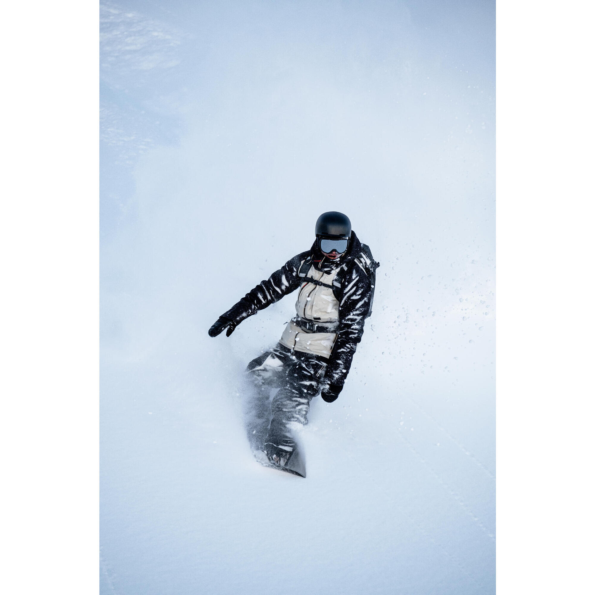 Men's Winter Bib Pants – SNB 900 Black - Black, Sand - Dreamscape -  Decathlon
