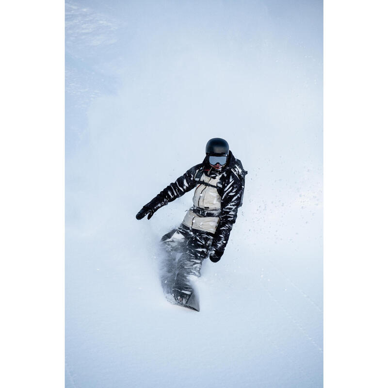 男款單板滑雪吊帶褲與長褲900 UP黑色