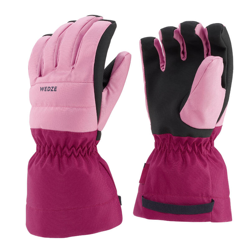 Guanti sci bambina 500 rosa