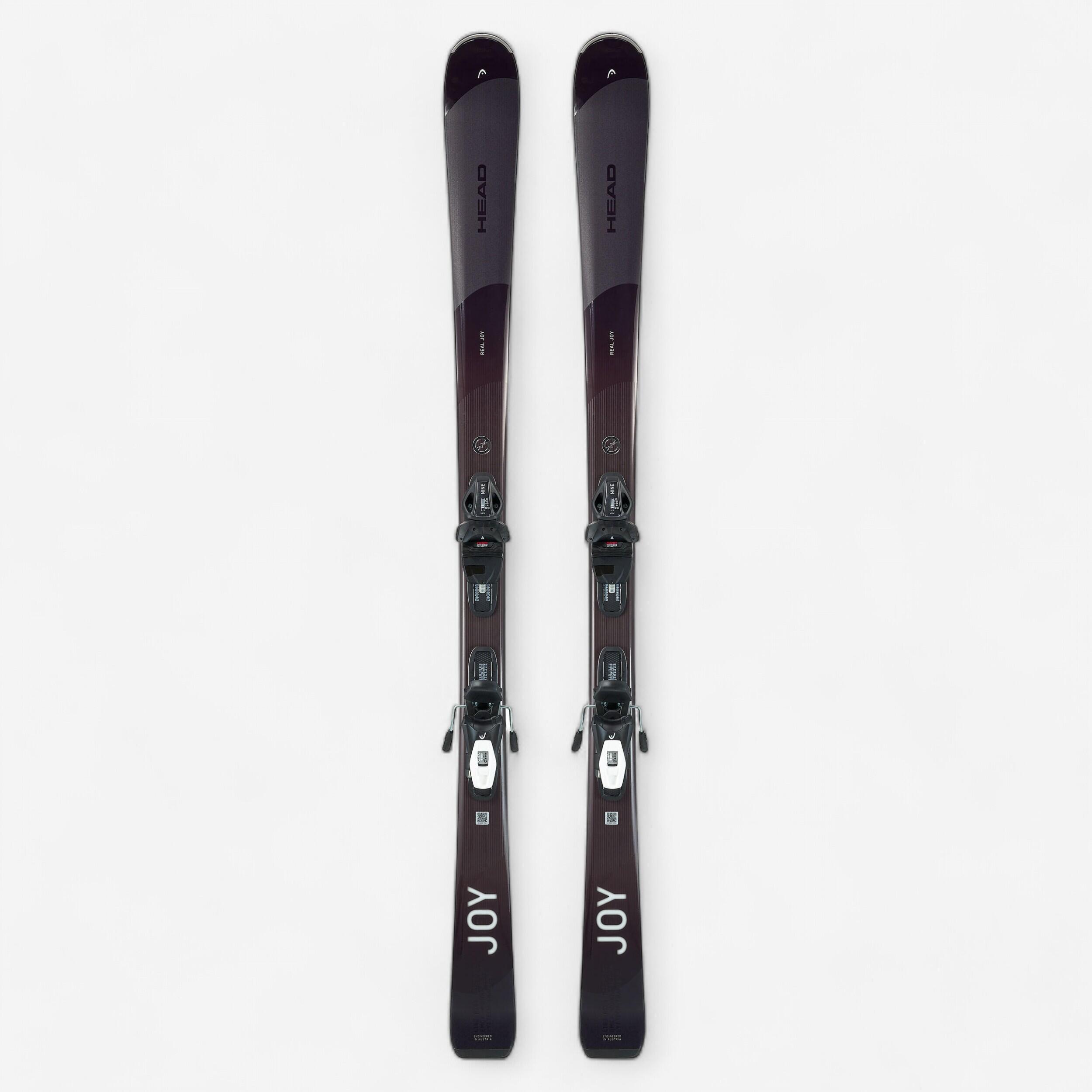 WOMEN'S ALPINE SKI WITH BINDINGS - HEAD REAL JOY W 1/10