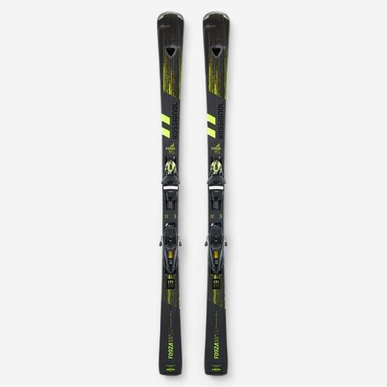 Sci uomo Rossignol FORZA 128 50° nero giallo + attacchi Look modello NX12 Konec